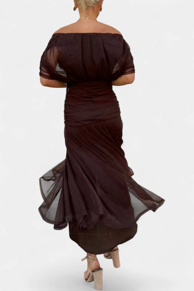Elizabeth | Women's Evening Off-Shoulder Maxi Dress