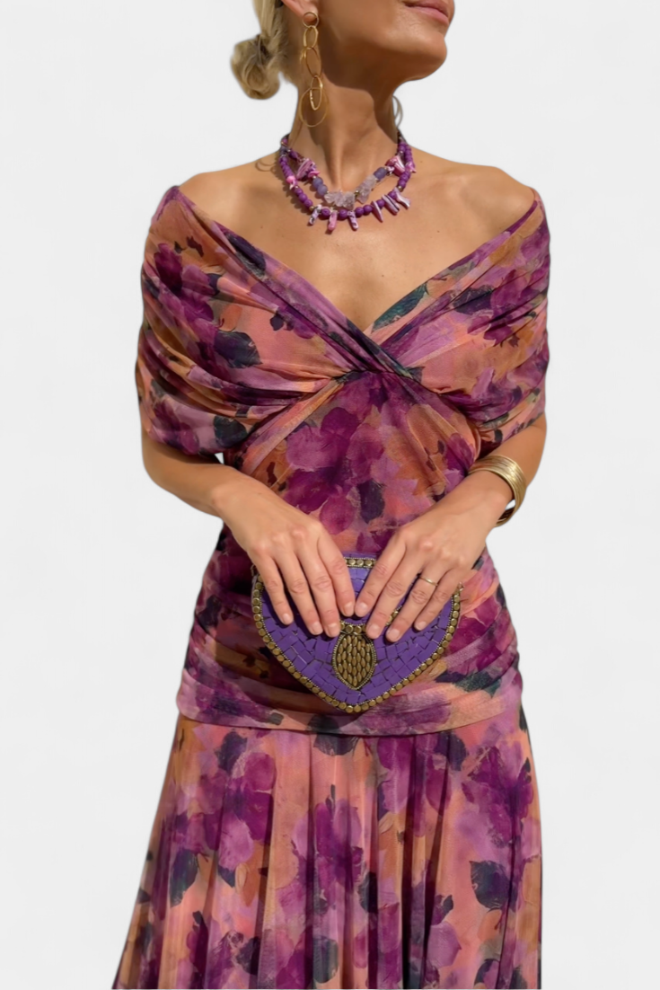 Elizabeth | Women's Evening Off-Shoulder Maxi Dress