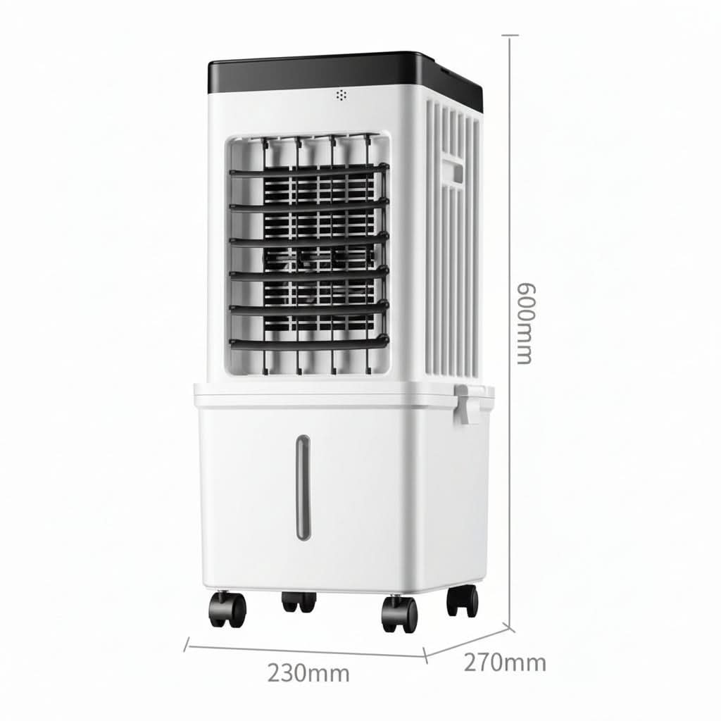 Portable Air Cooler Fan With Wheels | Air Conditioner Humidifier For Home Use
