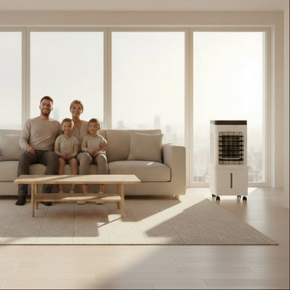 Portable Air Cooler Fan With Wheels | Air Conditioner Humidifier For Home Use