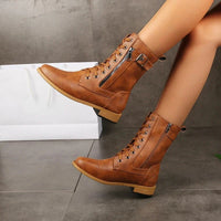 Emma | Women's Casual Laced Low Heel Boots