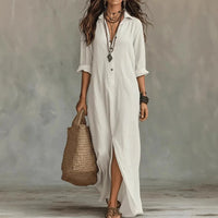 Emma | Women's Summer Linen Maxi Dress