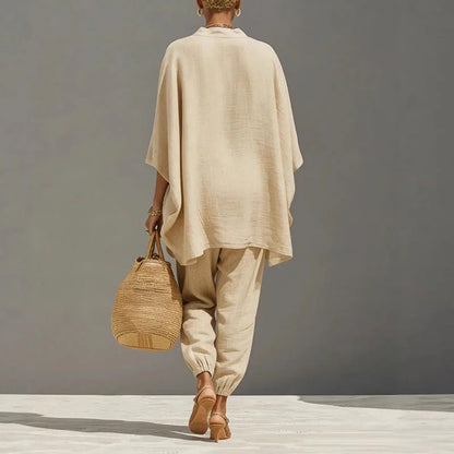 Ava | Women's Elegant Linen Maxi Co-Ord Set