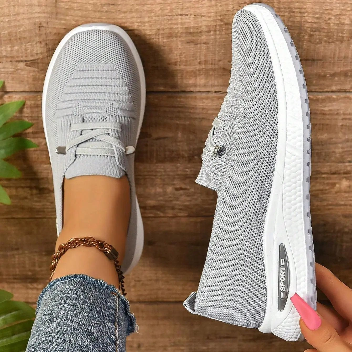 Daphne | Women Casual Lace-Up Slip-On Shoes