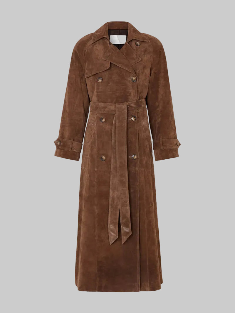 Elena | Women's Comfort Suede Trenchcoat