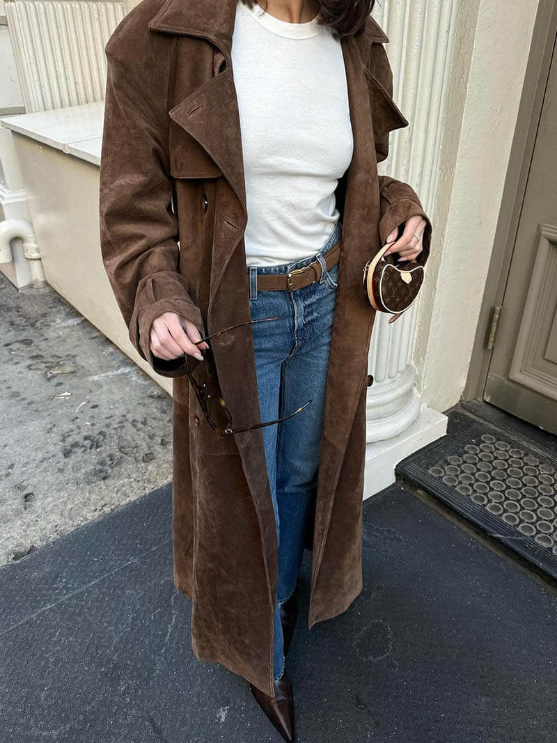 Elena | Women's Comfort Suede Trenchcoat