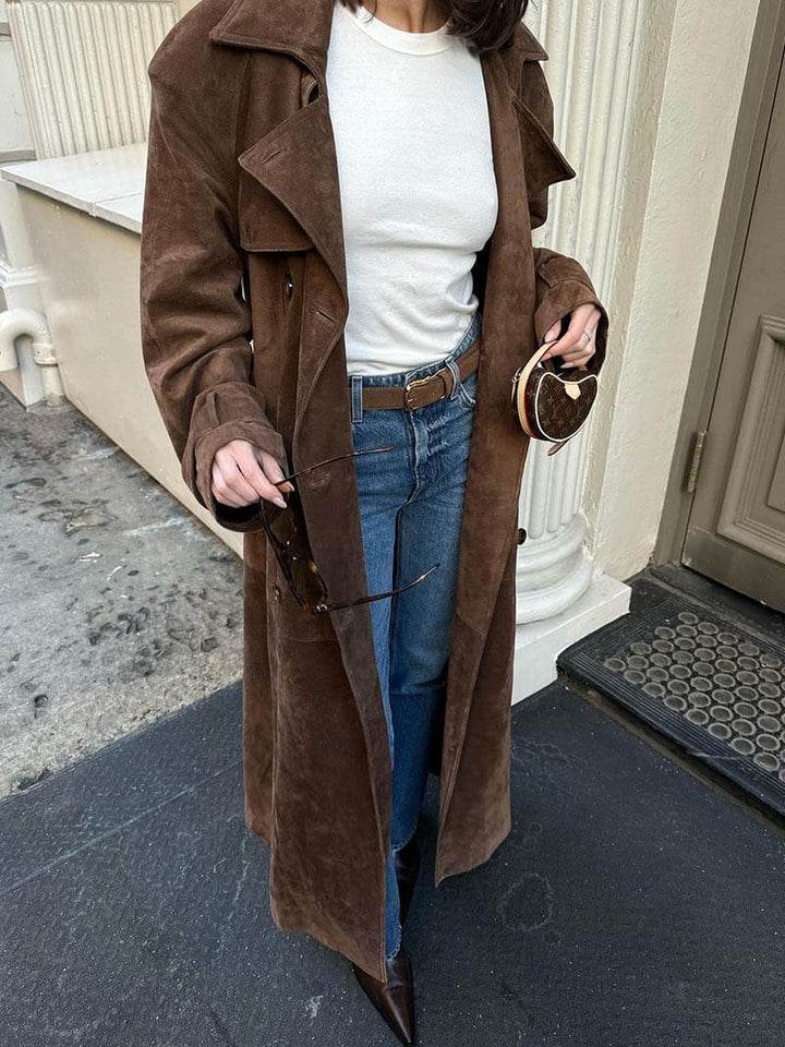 Elena | Women's Comfort Suede Trenchcoat