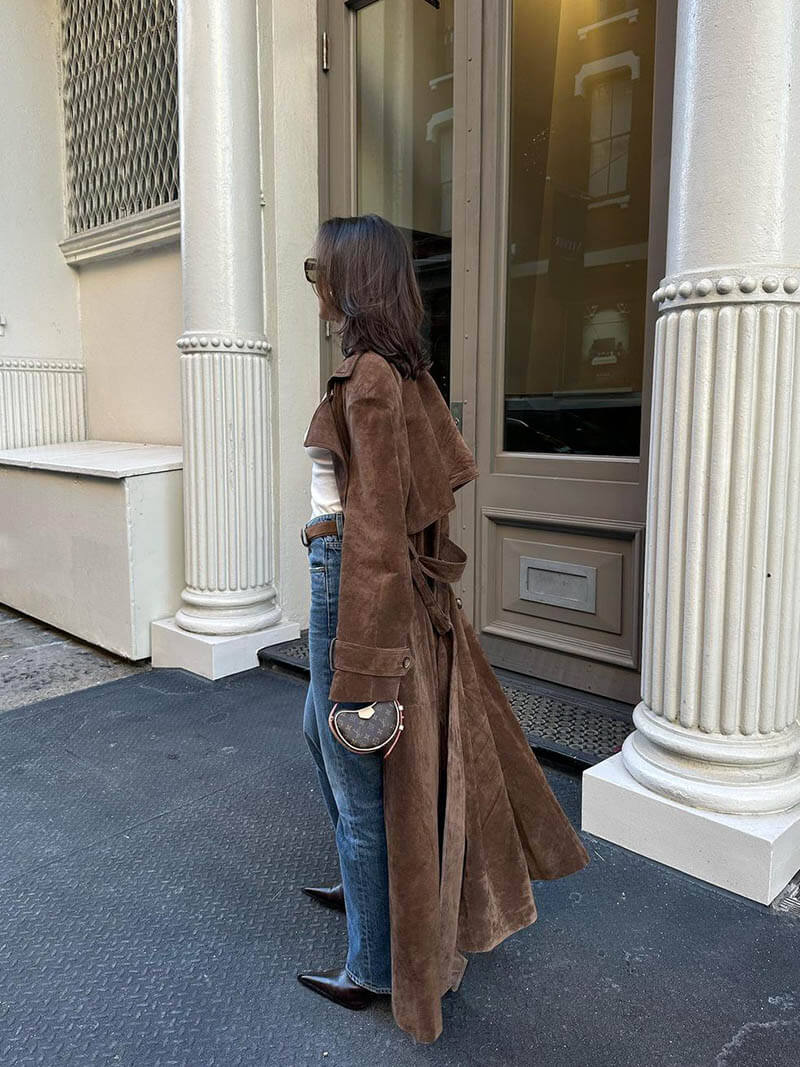 Elena | Women's Comfort Suede Trenchcoat