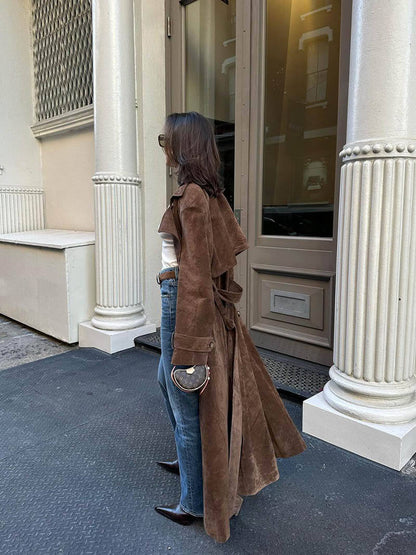 Elena | Women's Comfort Suede Trenchcoat