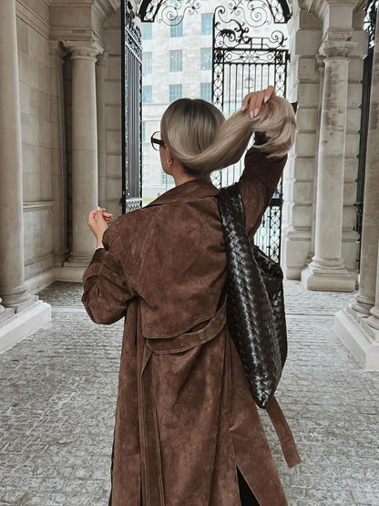 Elena | Women's Comfort Suede Trenchcoat