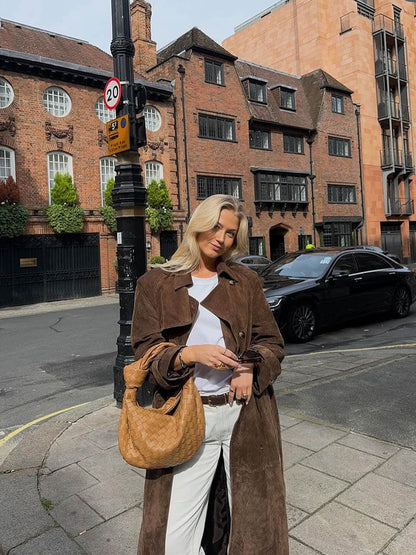 Elena | Women's Comfort Suede Trenchcoat