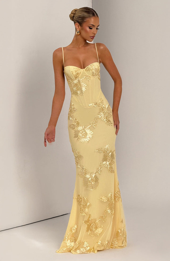 Evelina | Women’s Floral Maxi Wedding Guest Dress