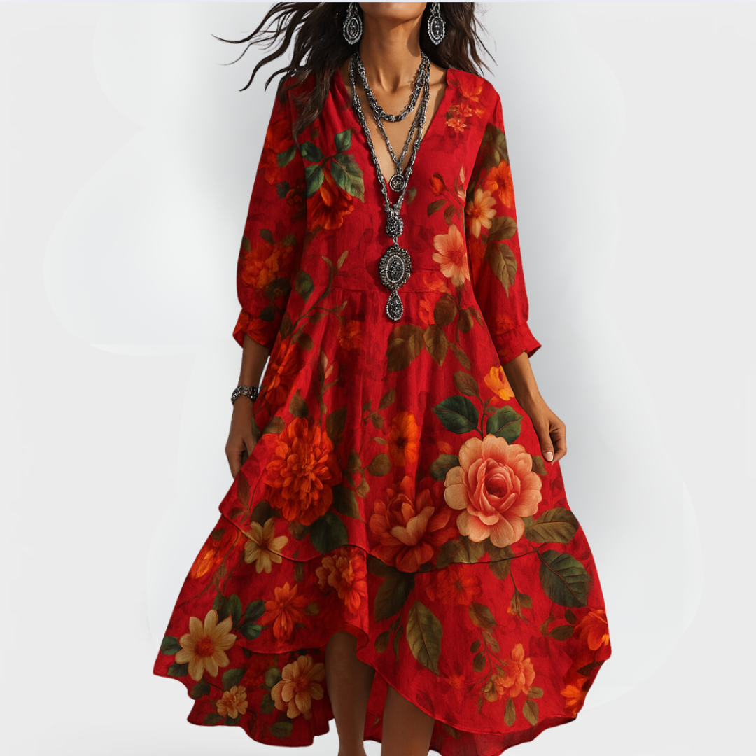 Emilia | Women's Summer Floral Midi Dress