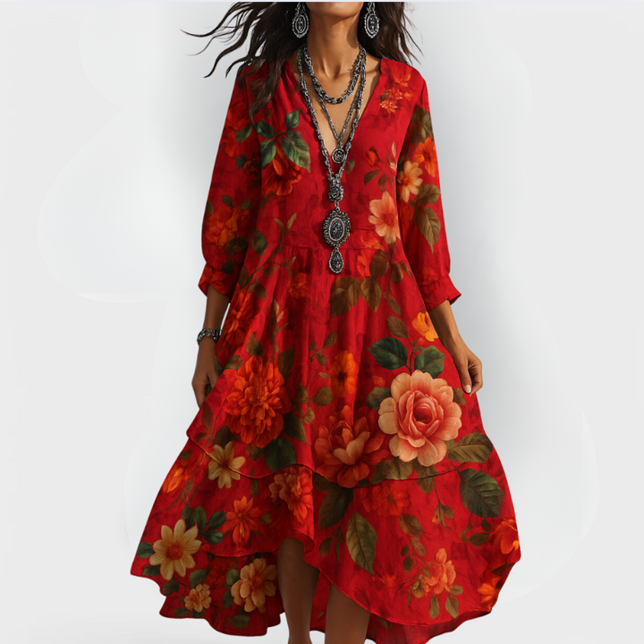 Emilia | Women's Summer Floral Midi Dress