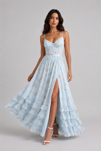 Fiona | Women's Floral Side Slit Maxi Dress