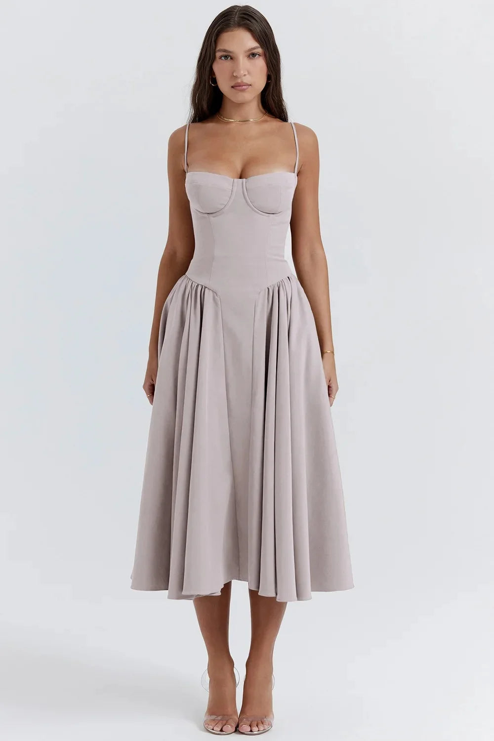 Eimear | Women Elegant Sleeveless Midi Dress