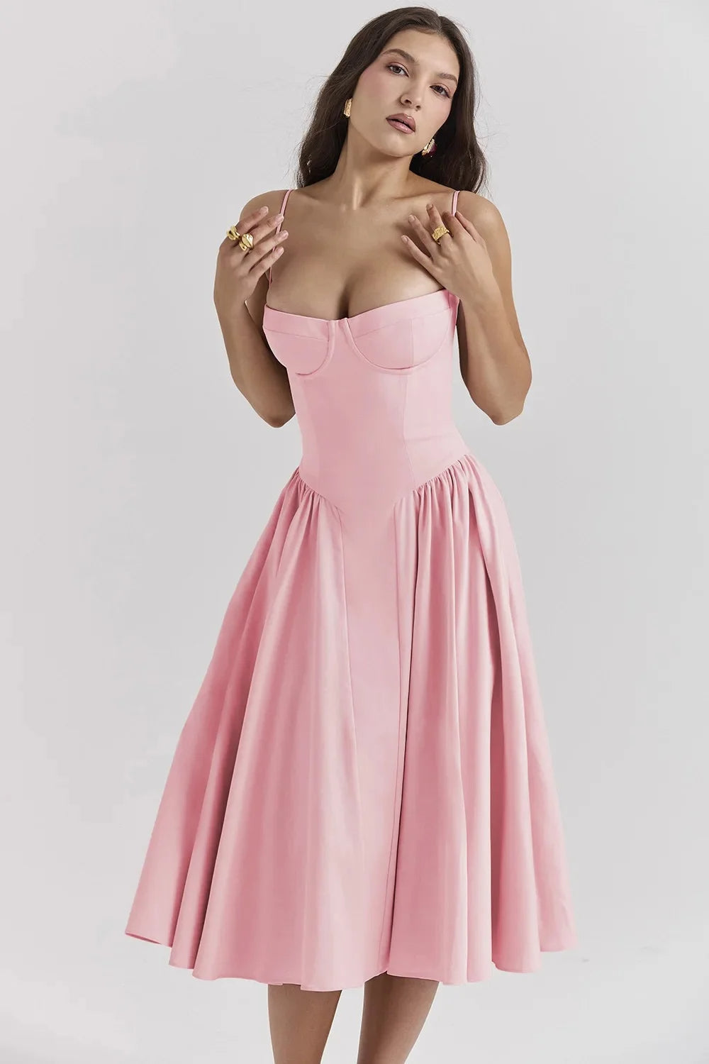 Eimear | Women Elegant Sleeveless Midi Dress