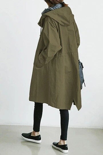 Brynn | Women’s Hooded Long Fit Trenchcoat