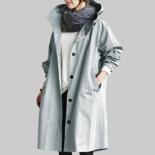 Brynn | Women’s Hooded Long Fit Trenchcoat