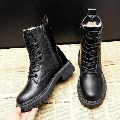 Chloe | Women's Classic Platform Zip-Up Boots