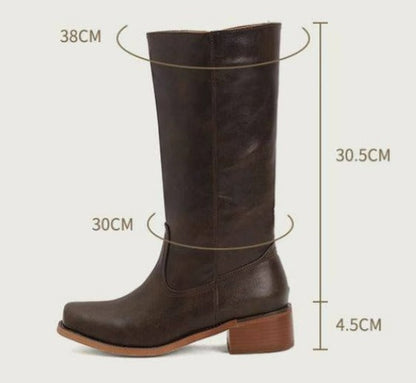 Claire | Women's Tailored Leather Knee-High Boots