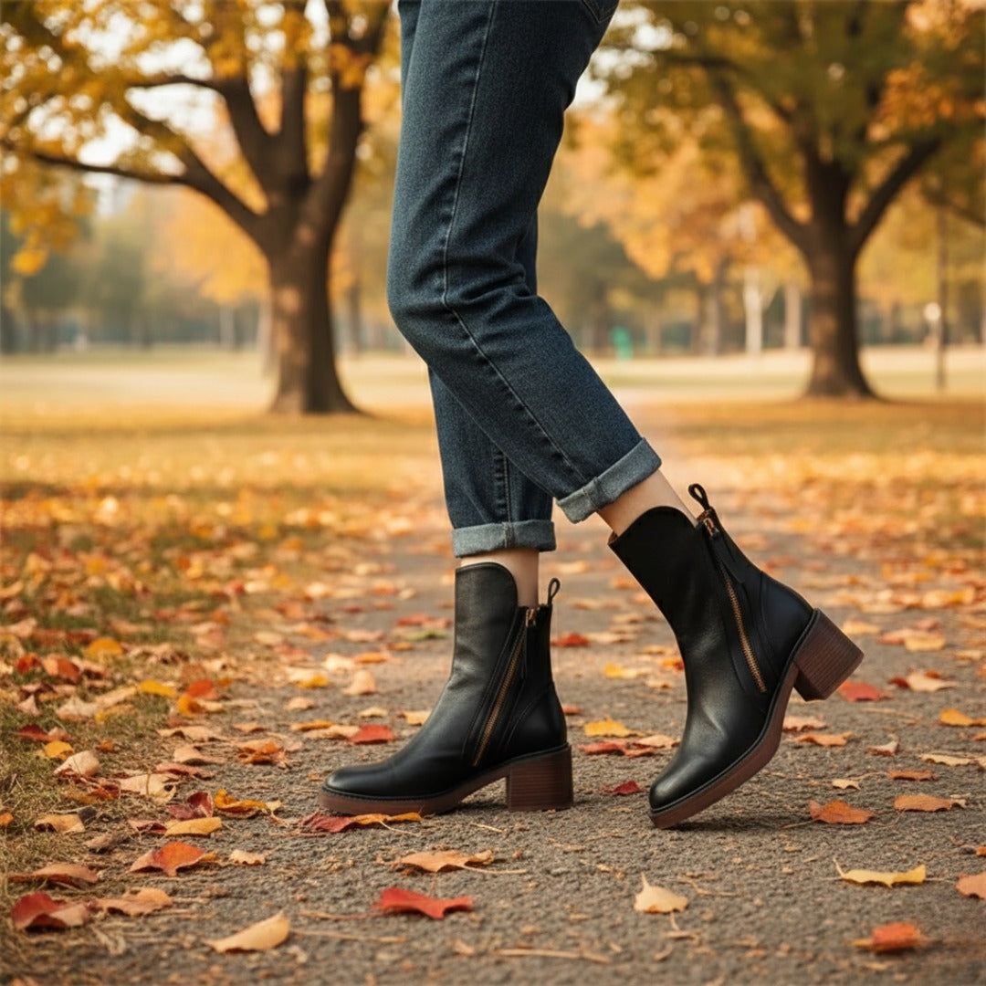 Sibar | Women's Casual Block Heel Ankle Boots