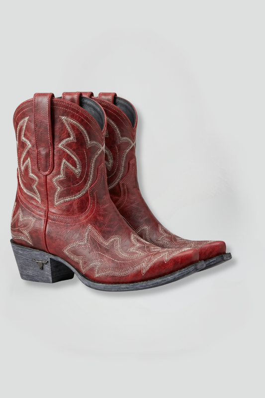 Jessica | Women's Embroidered Cowboy Ankle Boots