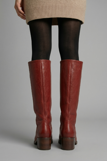 Anna | Women's Autumn Block Heel Knee High Boots