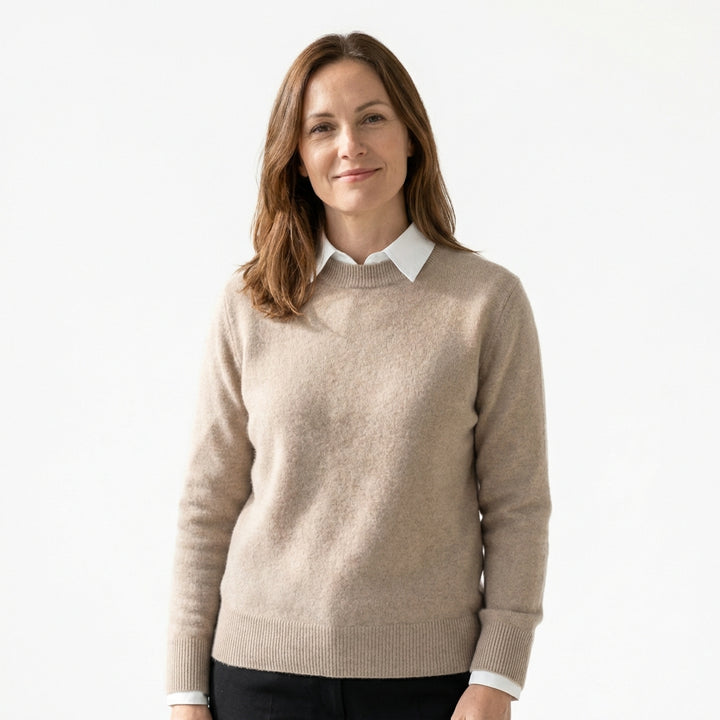 Women's Crew Neck Pullover – Soft Casual Knit Sweater