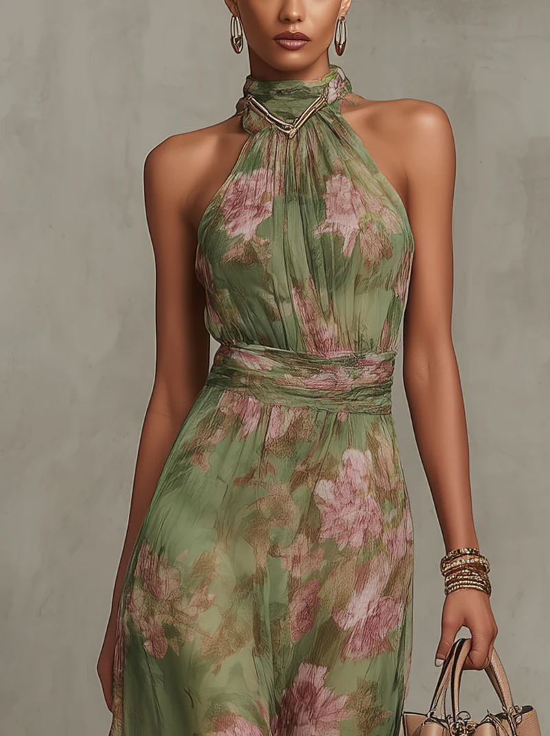 Sinaida | Women's Summer Halterneck Floraldress