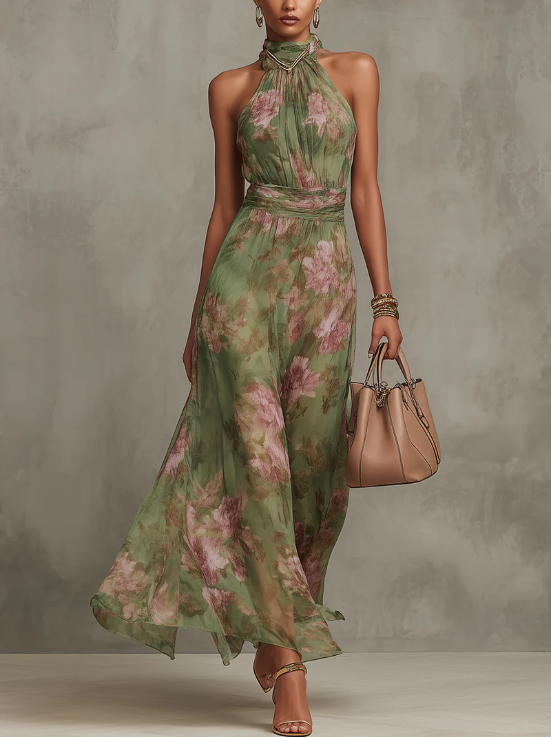 Sinaida | Women's Summer Halterneck Floraldress