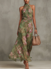 Sinaida | Women's Summer Halterneck Floraldress