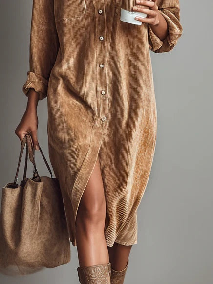 Kathi | Women's Elegant Button-Up Midi Dress