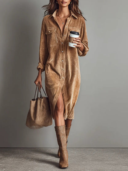 Kathi | Women's Elegant Button-Up Midi Dress