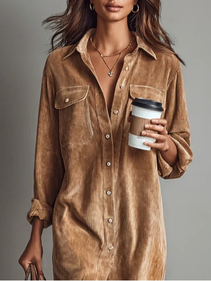 Kathi | Women's Elegant Button-Up Midi Dress