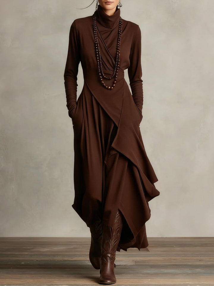 Lorelei | Women’s Casual Turtleneck Maxi Dress with Long Sleeves