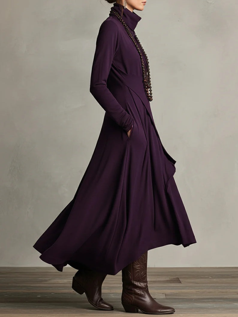 Lorelei | Women’s Casual Turtleneck Maxi Dress with Long Sleeves