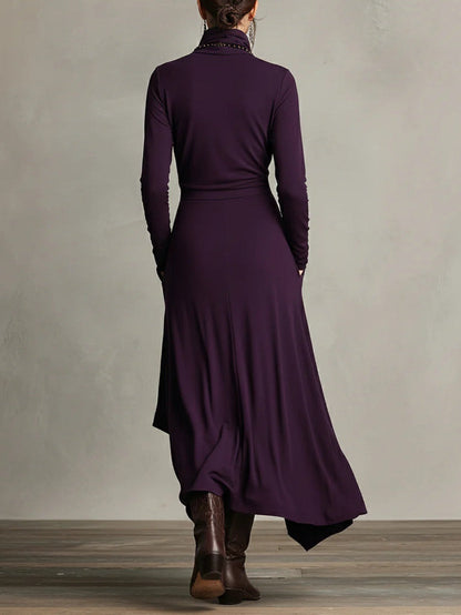 Lorelei | Women’s Casual Turtleneck Maxi Dress with Long Sleeves