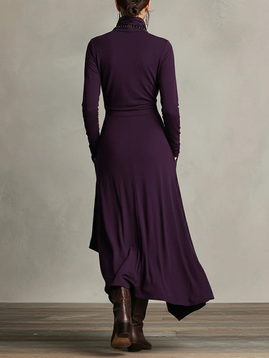 Lorelei | Women’s Casual Turtleneck Maxi Dress with Long Sleeves