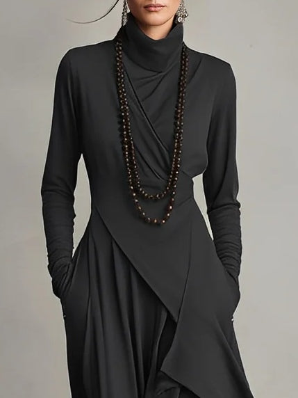 Lorelei | Women’s Casual Turtleneck Maxi Dress with Long Sleeves