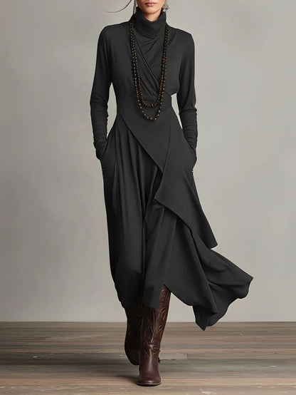 Lorelei | Women’s Casual Turtleneck Maxi Dress with Long Sleeves