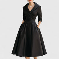 Finola | Women's Elegant Wrap Midi Evening Dress