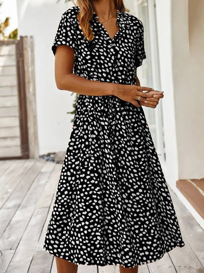 Doireann | Women's Casual Printed Loose Shirtdress