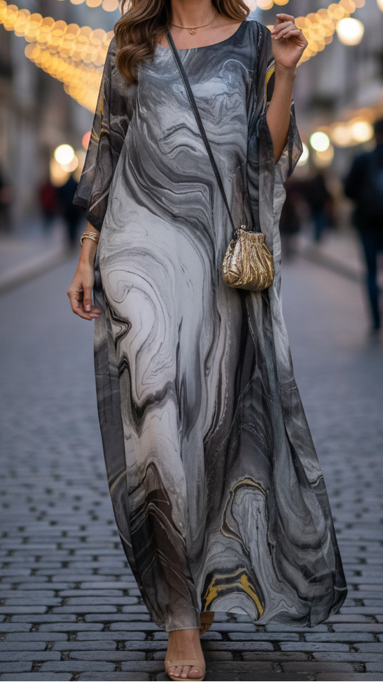 Maisie | Women’s Marble Print Wedding Guest Dress