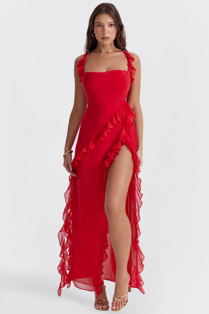 Bristol | Women’s Ruffled Maxi Evening Dress