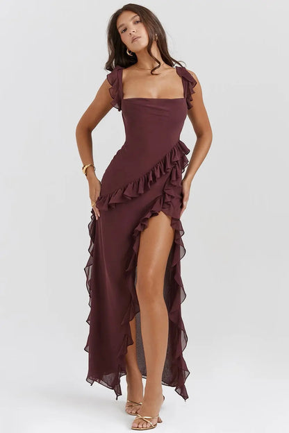 Bristol | Women’s Ruffled Maxi Evening Dress