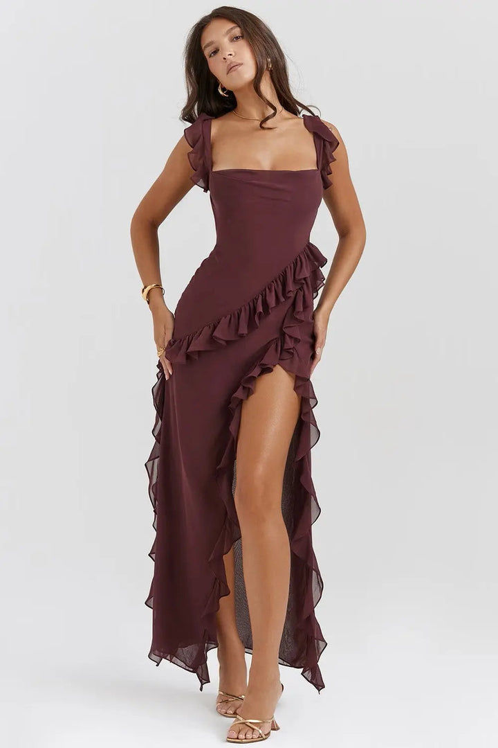 Bristol | Women’s Ruffled Maxi Evening Dress