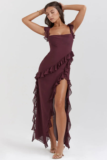 Bristol | Women’s Ruffled Maxi Evening Dress