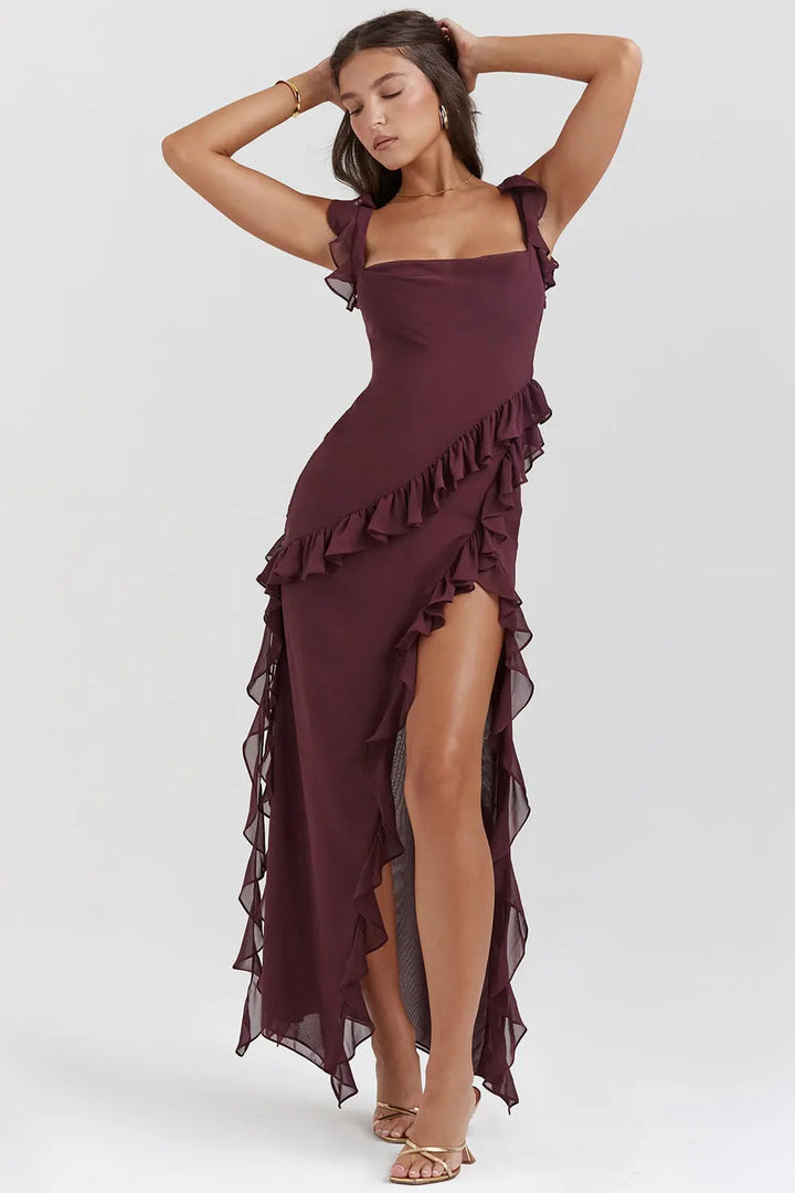 Bristol | Women’s Ruffled Maxi Evening Dress