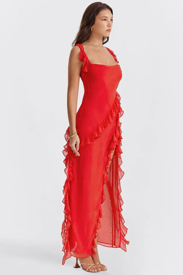 Bristol | Women’s Ruffled Maxi Evening Dress